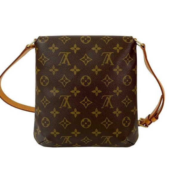 LOUIS VUITTON Brown Monogram Leather Pochette Shoulder Bag - Picture 3 of 10